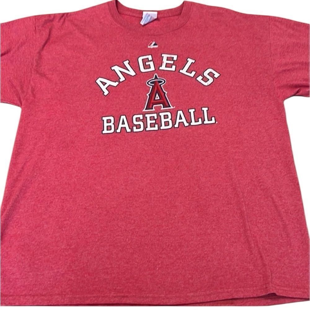 Angels PUJOLS #5 size XL red short sleeve team T-shirt EUC